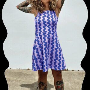 NWOT Nooworks Rare Purple Squiggle Dress in Brenda 4X